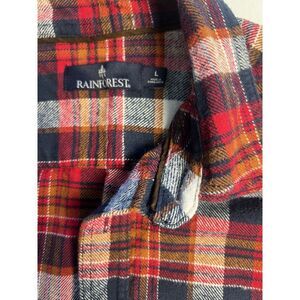 Rainforest Sz L Heavyweight Brushed Flannel Shirt